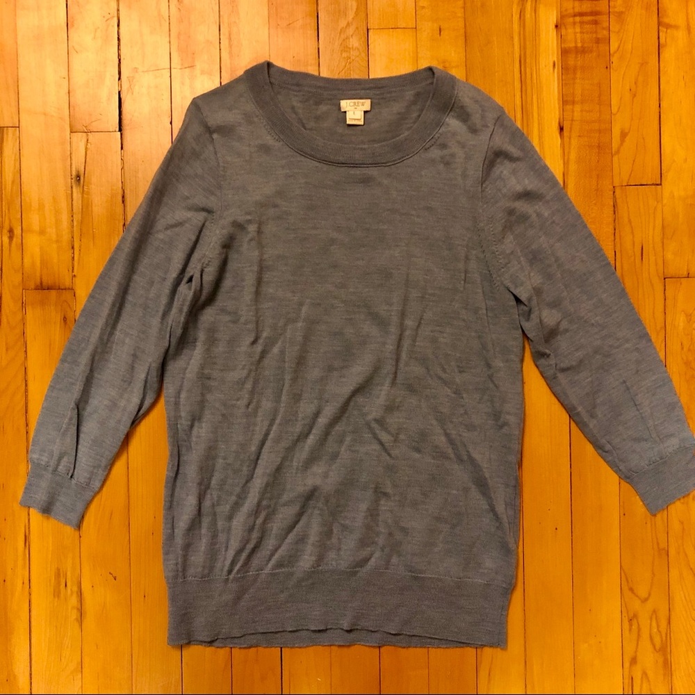 J.Crew 3/4 sleeve crew neck sweater
